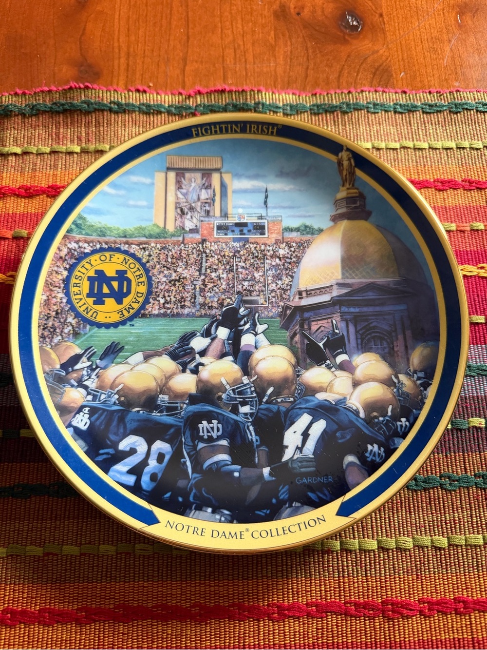 Notre Dame Fightin' Irish Decorative Plate - Navy & Gold